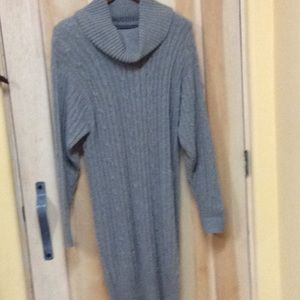 Cashmere cable knit dress and coat